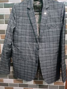Black Grey Check Coat