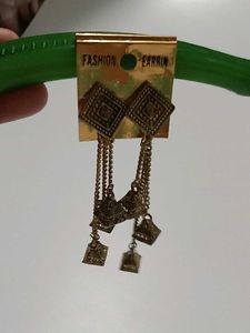 3 Layers Oxidised Earings