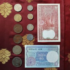 Old Coins And Notes Indian Combo, Lowest Price