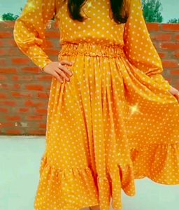 Long Frill Frock Stylish Design For Girls