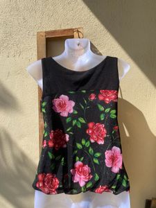 Floral Print Sleeveless Top