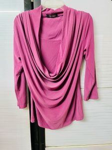 Pink Draped Top y2k