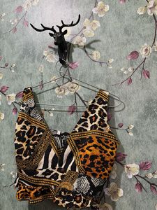 Animal Print Crop Top