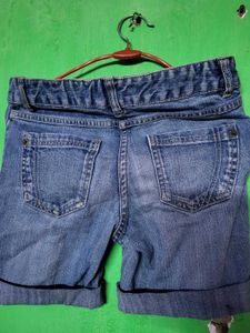 Denim Roll-Up Shorts