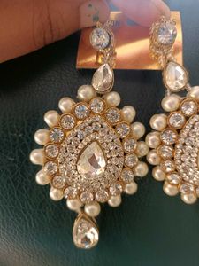 Partywear Golden Heavy Look Earings