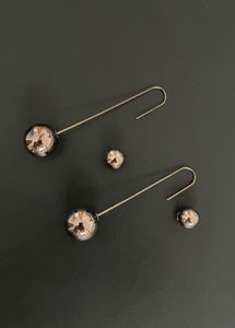 Silver Orb Drop Earrings