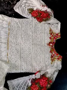 Elegant White Embroidered Kurta Set