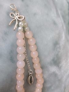 Rose gold colour Beaded Bracelet