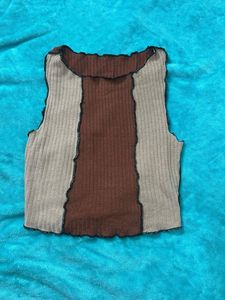 Two-Tone Ribbed Tank Top
