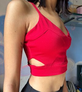 Red Cutout Bralette