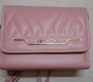 pink fancy sling bag