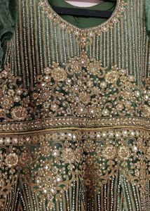 Emerald Heavy Sharara Set – Bridal/Engagement Wear