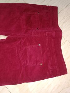 Beautiful Velvet Jeans With Hot Pink Colour