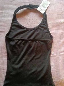 Black Halter Neck Tank Top