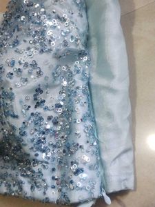 Light Blue Sequin Lehenga Set | Party Wear