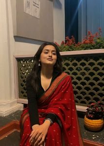 New Red pure Cotton Emboidered Saree🌻