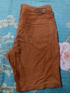 Brown Casual Shorts