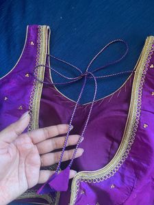 Elegant Purple Saree Blouse