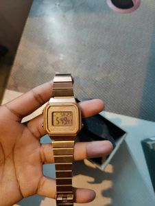 Unisex Vintage Casio B650WC rose gold watch