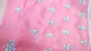 Pink amroydare Saree