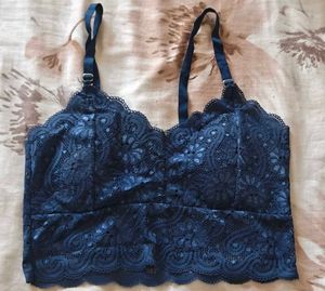 Women Lightly Padded Floral Lace Bralette Set Of 4
