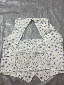 White Back Cut Out Top