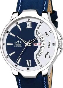 LIMESTONE Day and Date Functioning Leather Strap