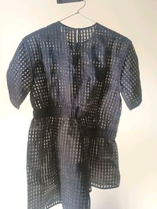 H&amp;M Dragon Fly Beaded Organza Top