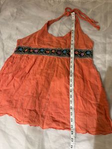 Boho Embroidered Halter Top