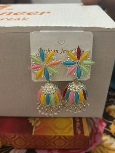 Colorful Jhumka Earrings