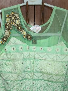 Frock Shawl Pant Set