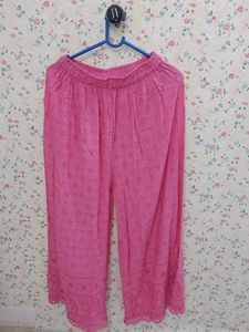 Beautiful Pink Chikankari Embroidery Palazzo
