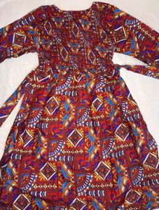 Ethnic Printed Cotton Dress