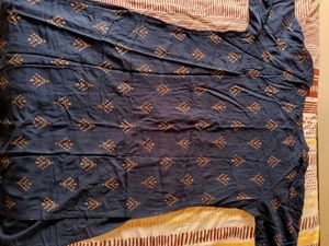 Blue Printed Kurta Set