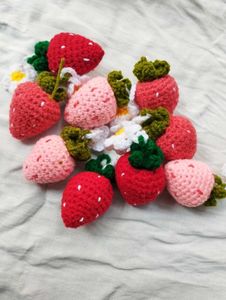 Crochet Strawberry Charms