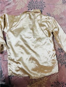 Combo Of 2 Gold Nude Satin Shirts