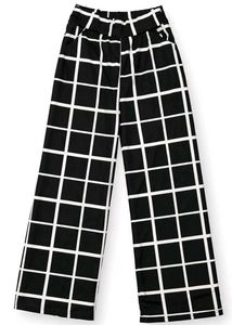 Checkered Wide Leg Pants