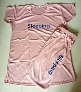Very New Night Suit - Peach