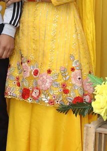 Yellow Embroidered Kurta