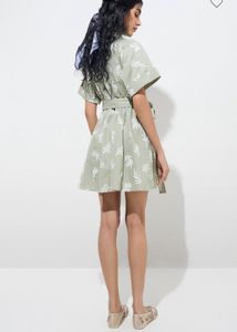 “Bombay Paisley” MintGreen Leafy Pinteresty Dress