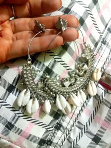 German Silver Oxidised Earrings