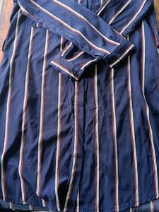 MOIRA Strip Long Sleeve Shirt Dress