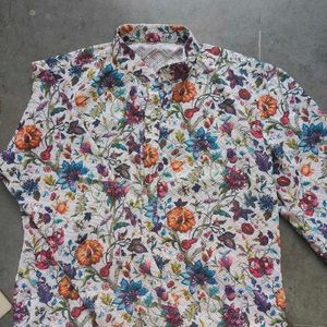 Floral Print Long Sleeve Kurta