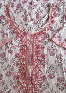 Pink Printed Kurta Set