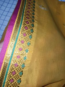 Saree With blouse Gold 🏆