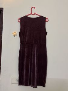 Velvet Dress With A Belt