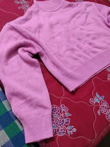 Pink Cropped Sweater