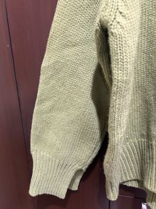 Olive Green Turtleneck Knit Sweater