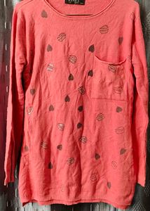 Cute Pink Long Sleeve Top