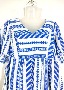 White and Blue Tunic Top (Women&#39;s)
